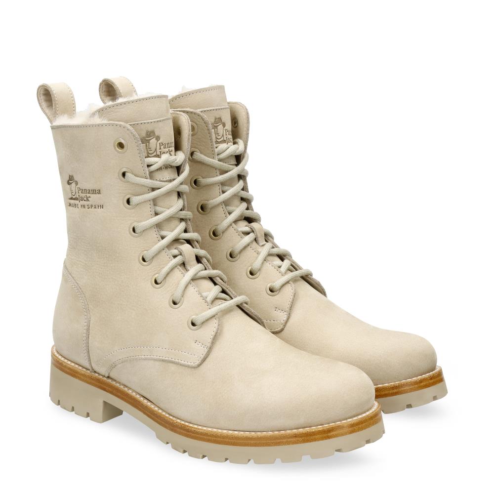 Imagen 7 de Botines Frisia de mujer en piel Waterproof con forro interior de pelo - Panama Jack - Crudo Crudo