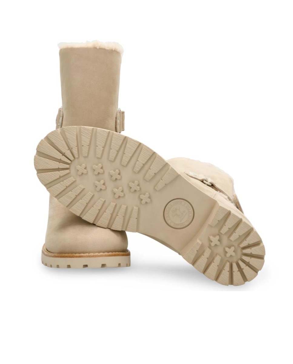Botines Felia Trav de mujer en piel Waterproof con forro interior de pelo - Panama Jack - Crudo Crudo-5