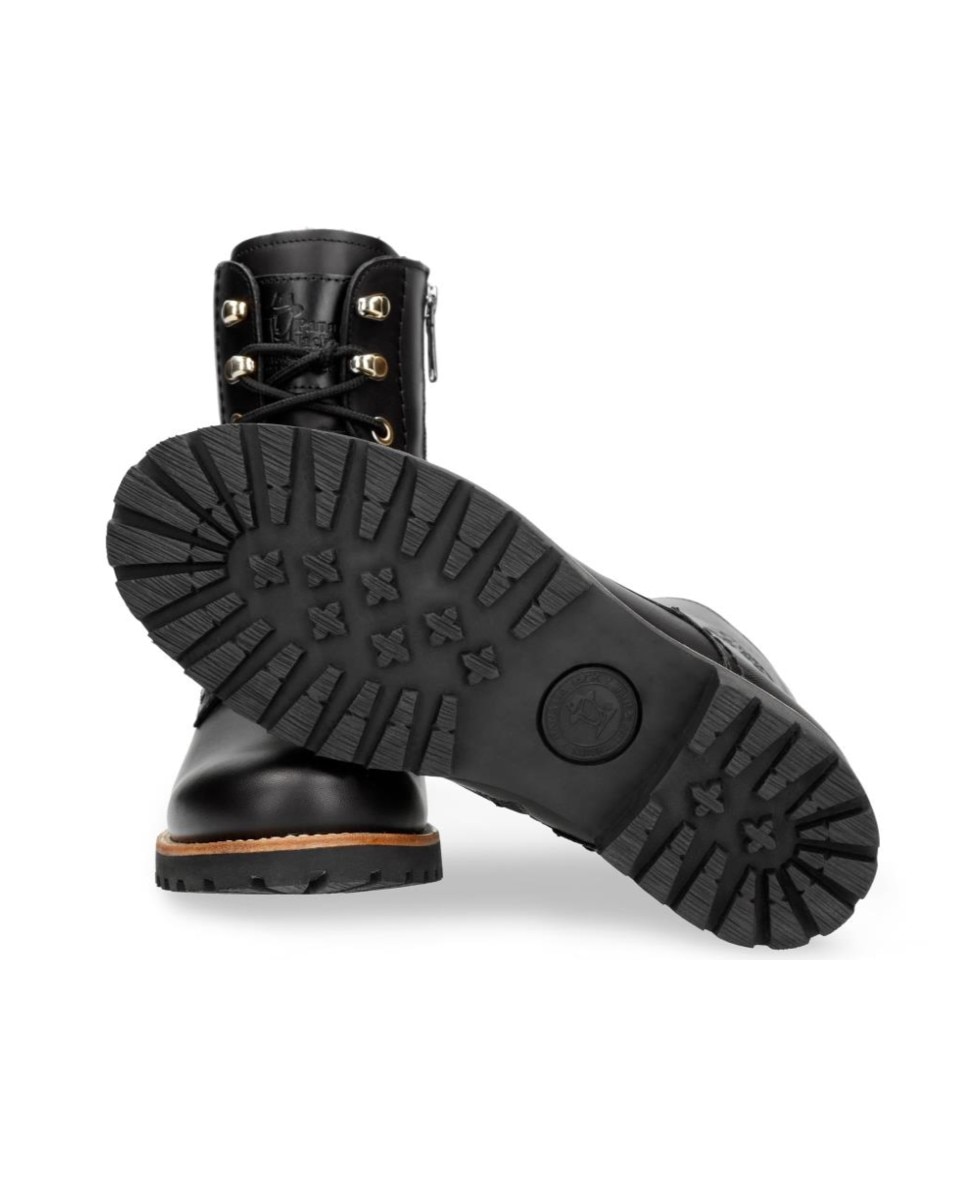 Botas militares en piel con forro de pelo sintético - Panama Jack - Negro Negro-5
