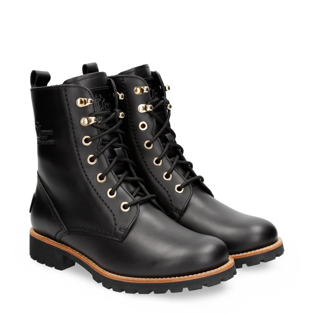 Botas militares en piel con forro de pelo sintético - Panama Jack - Negro Negro-7