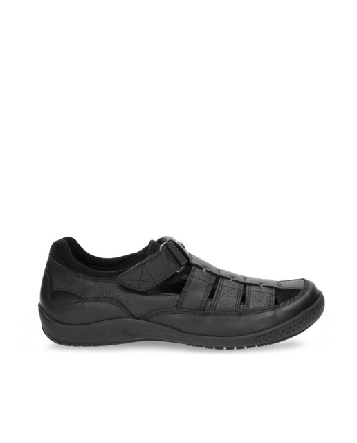 Imagen 0 de Sandalias de hombre en piel en color negro