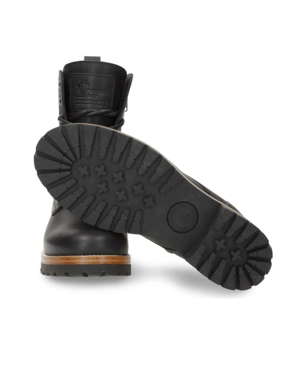 Botas militares en piel con forro de piel - Panama Jack - Negro Negro-5