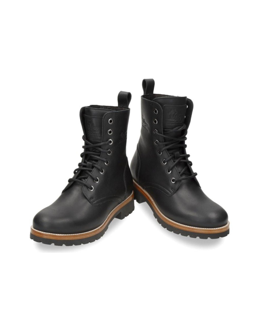 Botas militares en piel con forro de piel - Panama Jack - Negro Negro-4