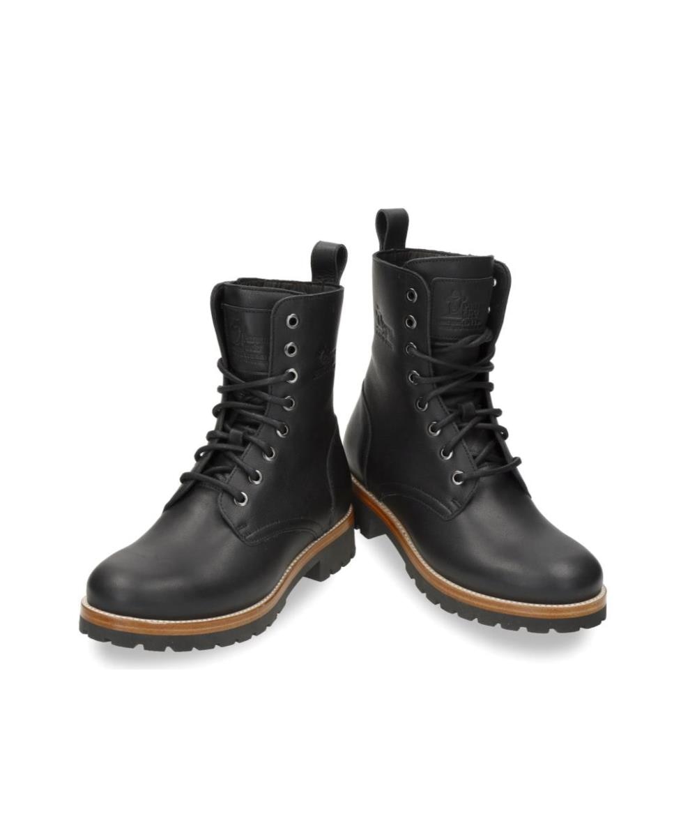 Botas militares en piel con forro de piel - Panama Jack - Negro Negro-2