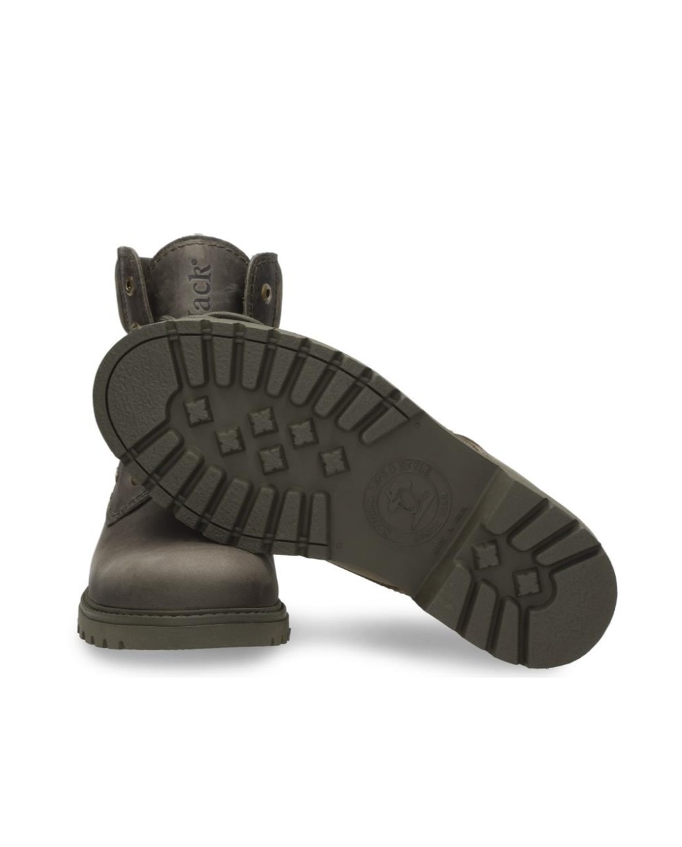 Bota de cordones en piel con forro de goretex - Panama Jack - Kaki Kaki-4