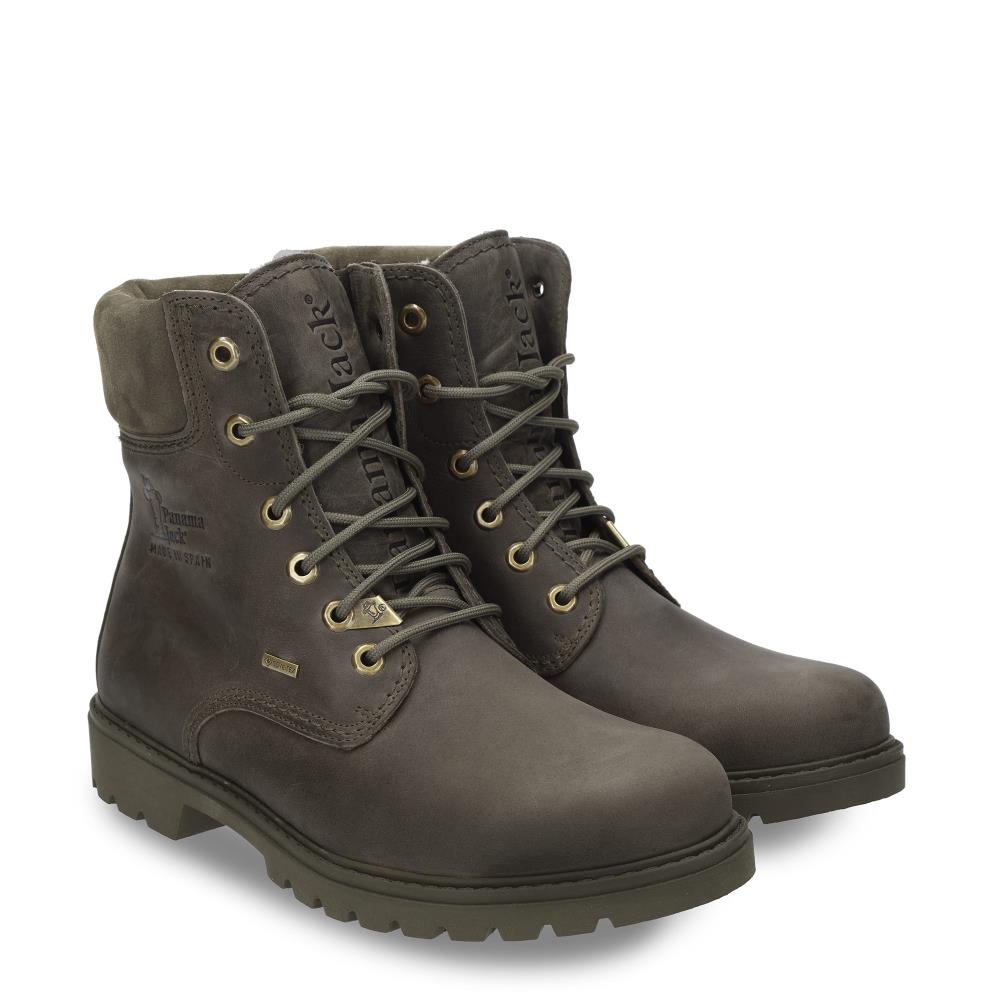 Imagen 6 de Bota de cordones en piel con forro de goretex - Panama Jack - Kaki Kaki