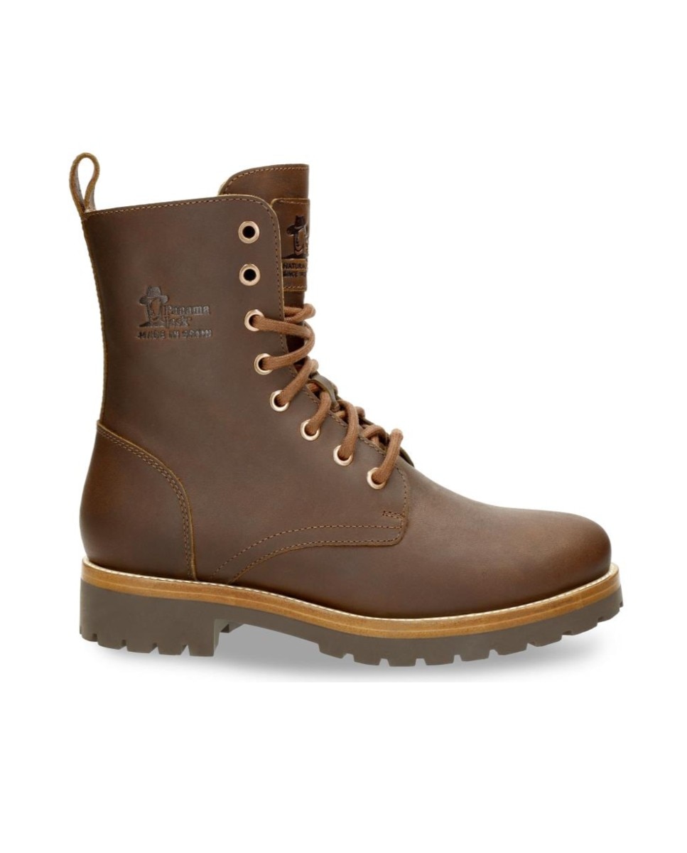 Botas militares en piel con forro de piel - Panama Jack - Cuero Cuero-1