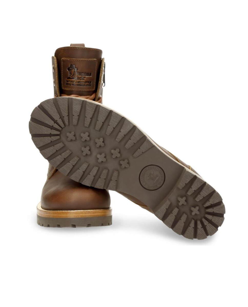 Botas militares en piel con forro de piel - Panama Jack - Cuero Cuero-5