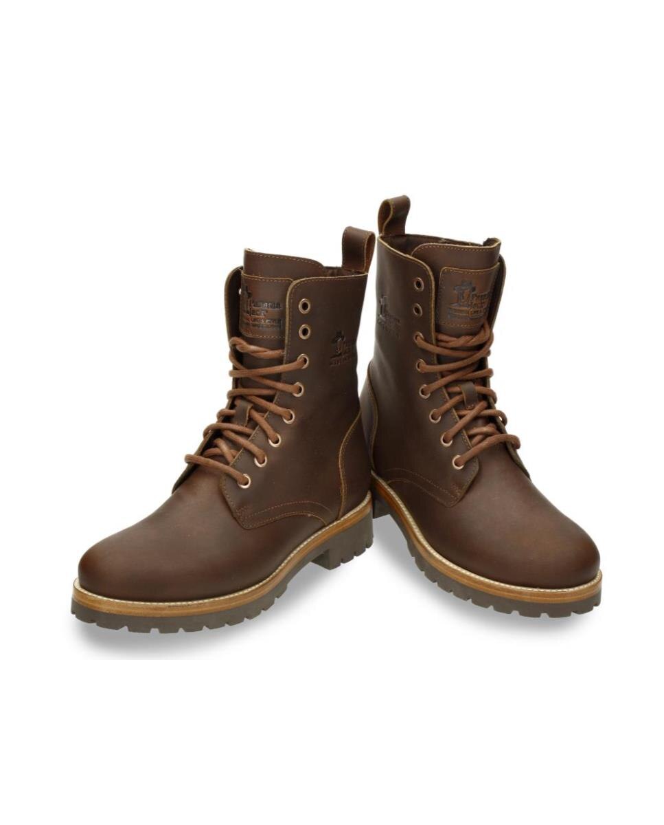 Botas militares en piel con forro de piel - Panama Jack - Cuero Cuero-2
