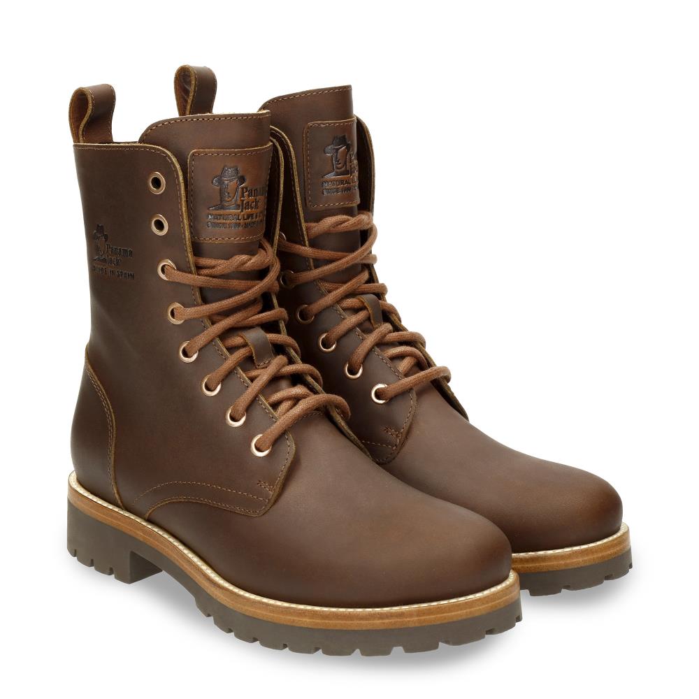 Botas militares en piel con forro de piel - Panama Jack - Cuero Cuero-6