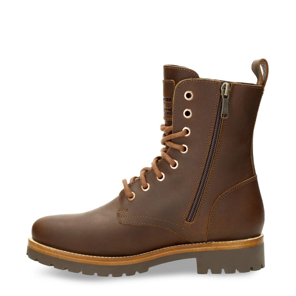 Botas militares en piel con forro de piel - Panama Jack - Cuero Cuero-7