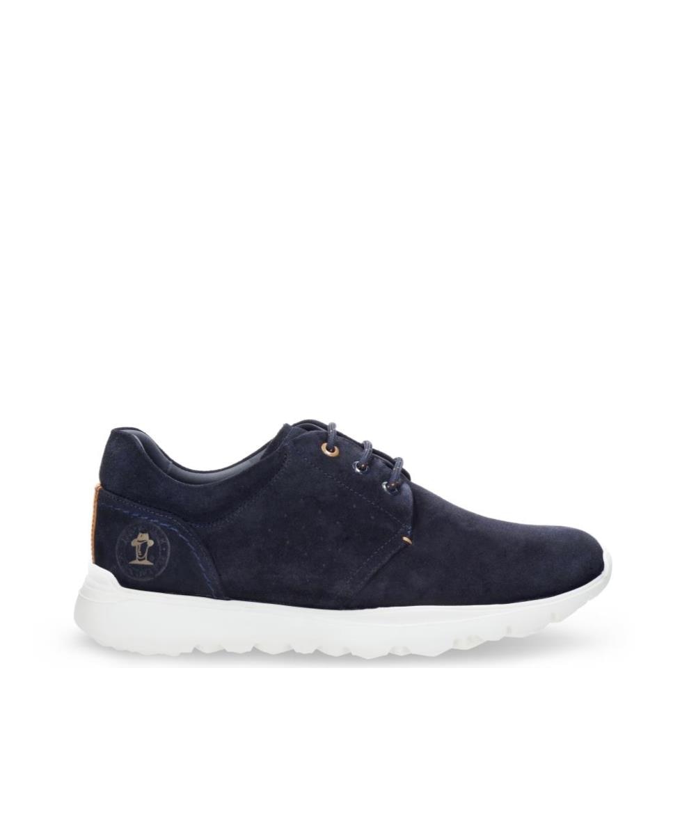 Panama Jack - Zapatos de cordones de hombre en velour en color marino.