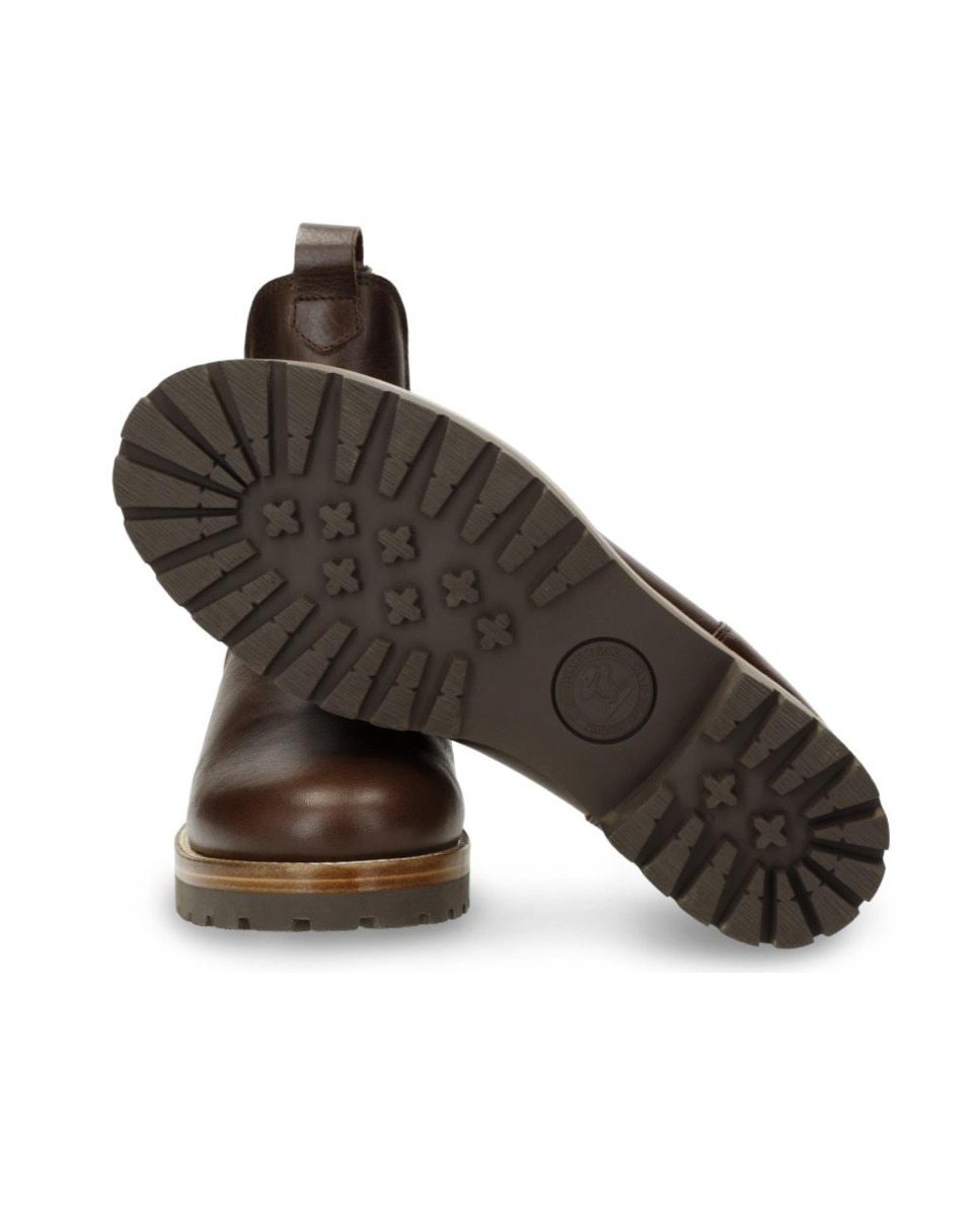 Botines chelsea en piel con forro de pelo natural - Panama Jack - Marrón oscuro Marrón oscuro-4