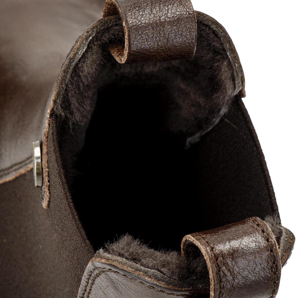 Botines chelsea en piel con forro de pelo natural - Panama Jack - Marrón oscuro Marrón oscuro-5