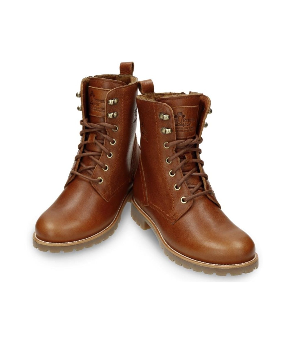 Imagen 4 de Botas militares en piel con forro de pelo natural - Cuero Cuero