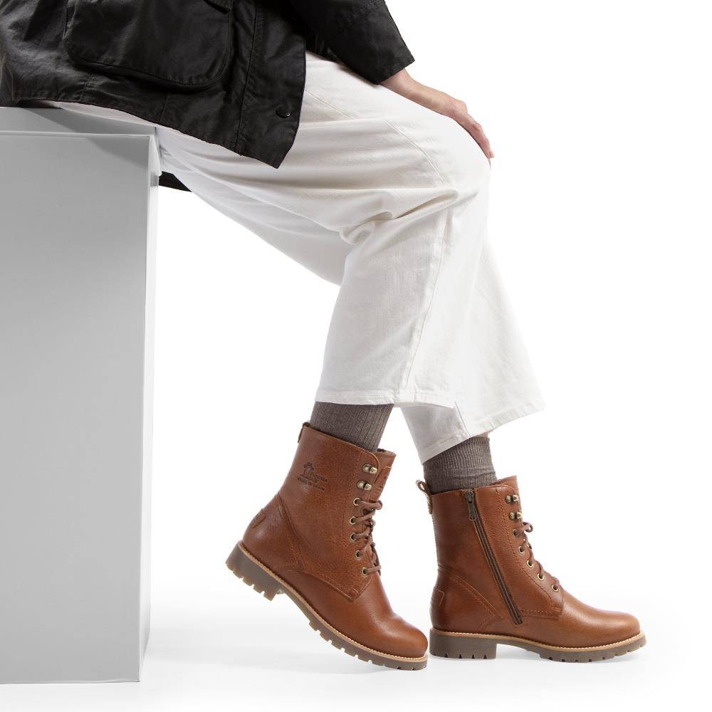 Imagen 3 de Botas militares en piel con forro de pelo natural - Cuero Cuero