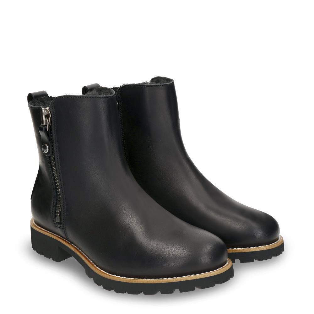Botas de mujer en piel con forro de pelo sintético - Panama Jack - Negro Negro-7