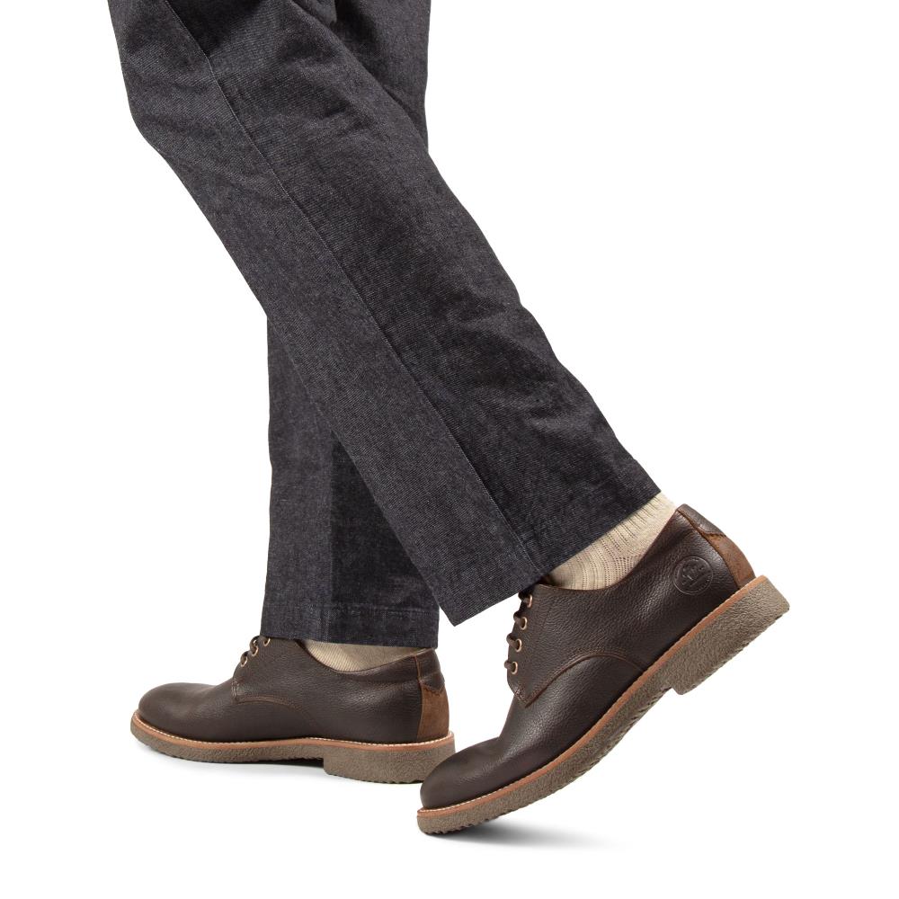 Zapatos de cordones en piel con forro de piel - Panama Jack - Marrón Marrón-2