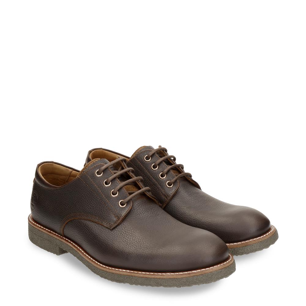 Zapatos de cordones en piel con forro de piel - Panama Jack - Marrón Marrón-5