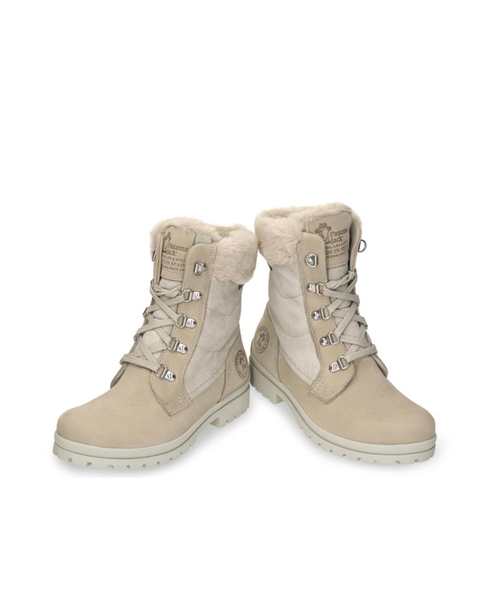 Botas militares en piel con forro de goretex - Panama Jack - Crudo Crudo-4
