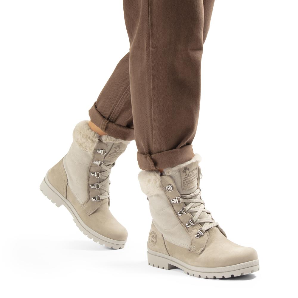 Botas militares en piel con forro de goretex - Panama Jack - Crudo Crudo-2