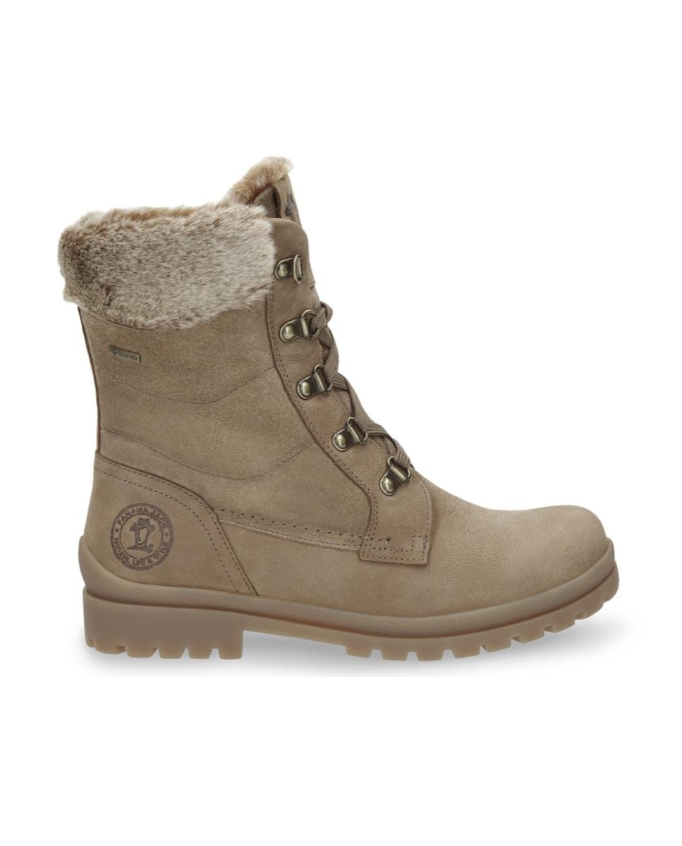 Botas militares en piel con forro de goretex - Panama Jack - Beige Beige-1