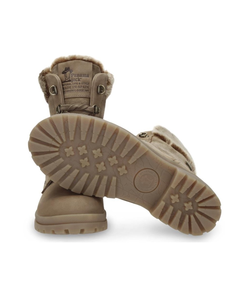 Botas militares en piel con forro de goretex - Panama Jack - Beige Beige-5
