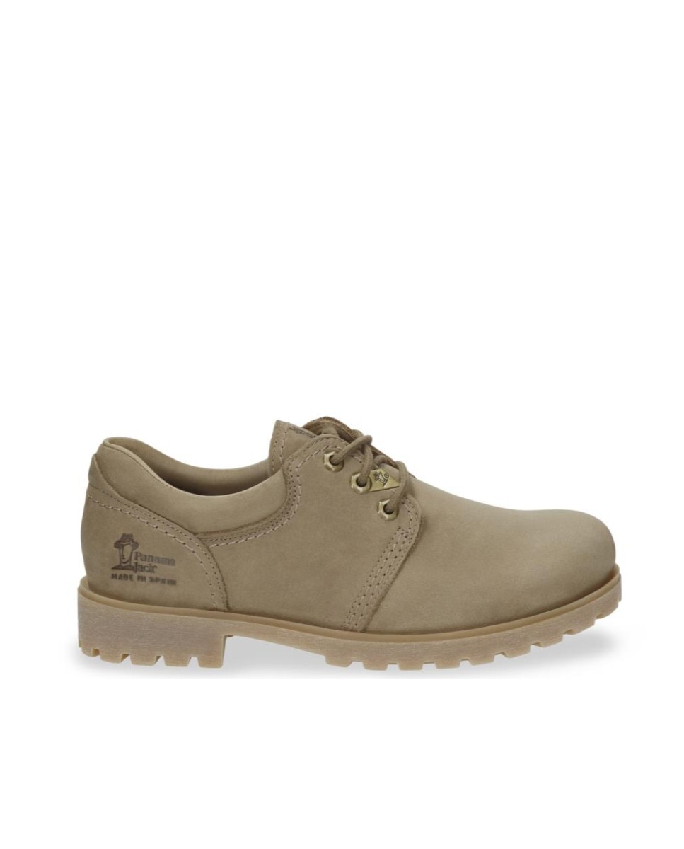 Zapatos de cordones en piel con forro de piel - Panama Jack - Piedra Piedra-1