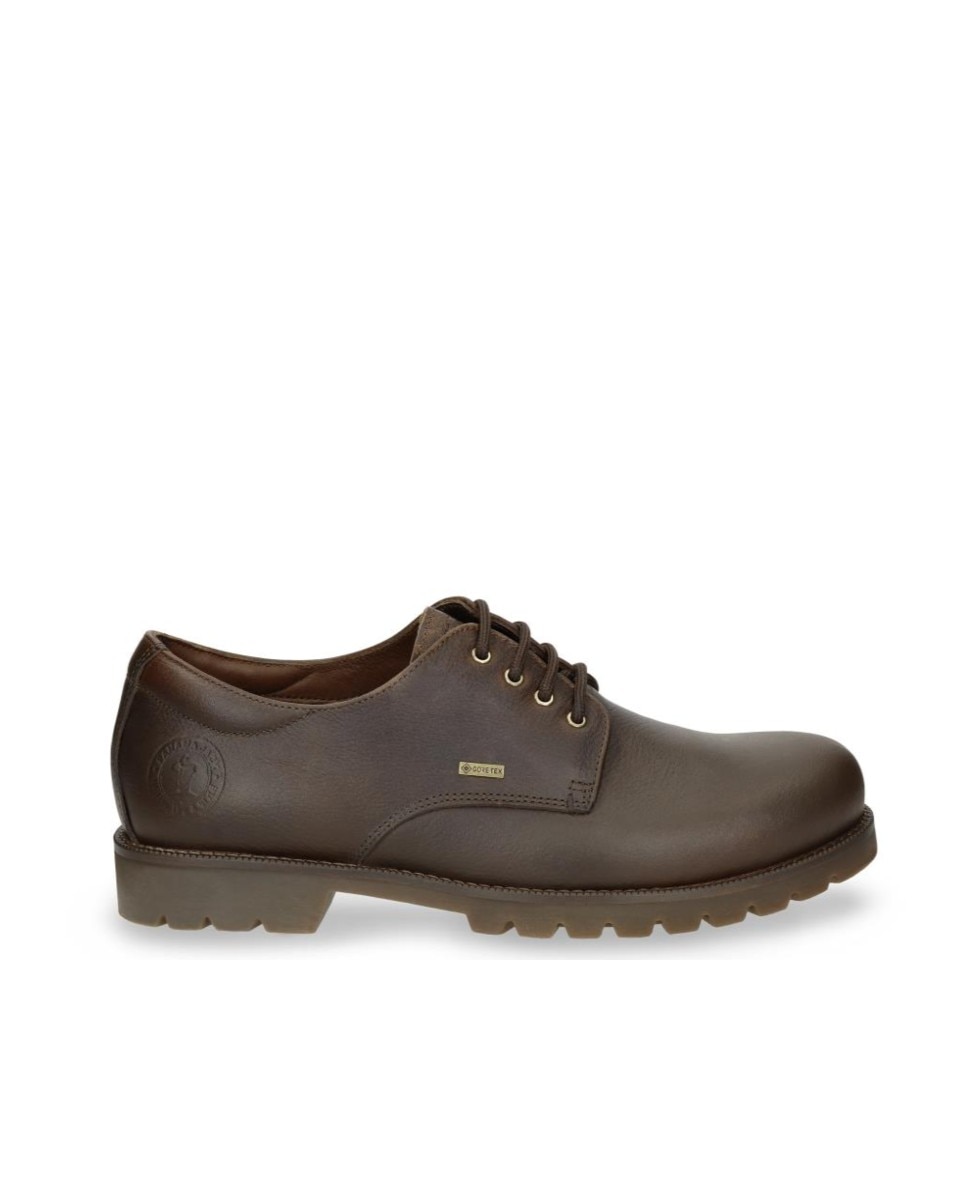 Zapatos de cordones de hombre en marrón en piel Waterproof con forro Gore-Tex - Panama Jack - Gris claro Gris claro-1
