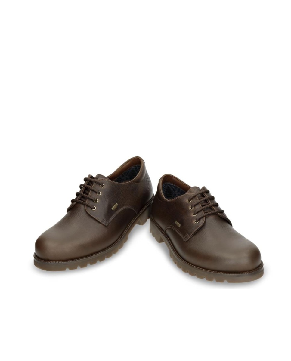 Zapatos de cordones de hombre en marrón en piel Waterproof con forro Gore-Tex - Panama Jack - Gris claro Gris claro-3