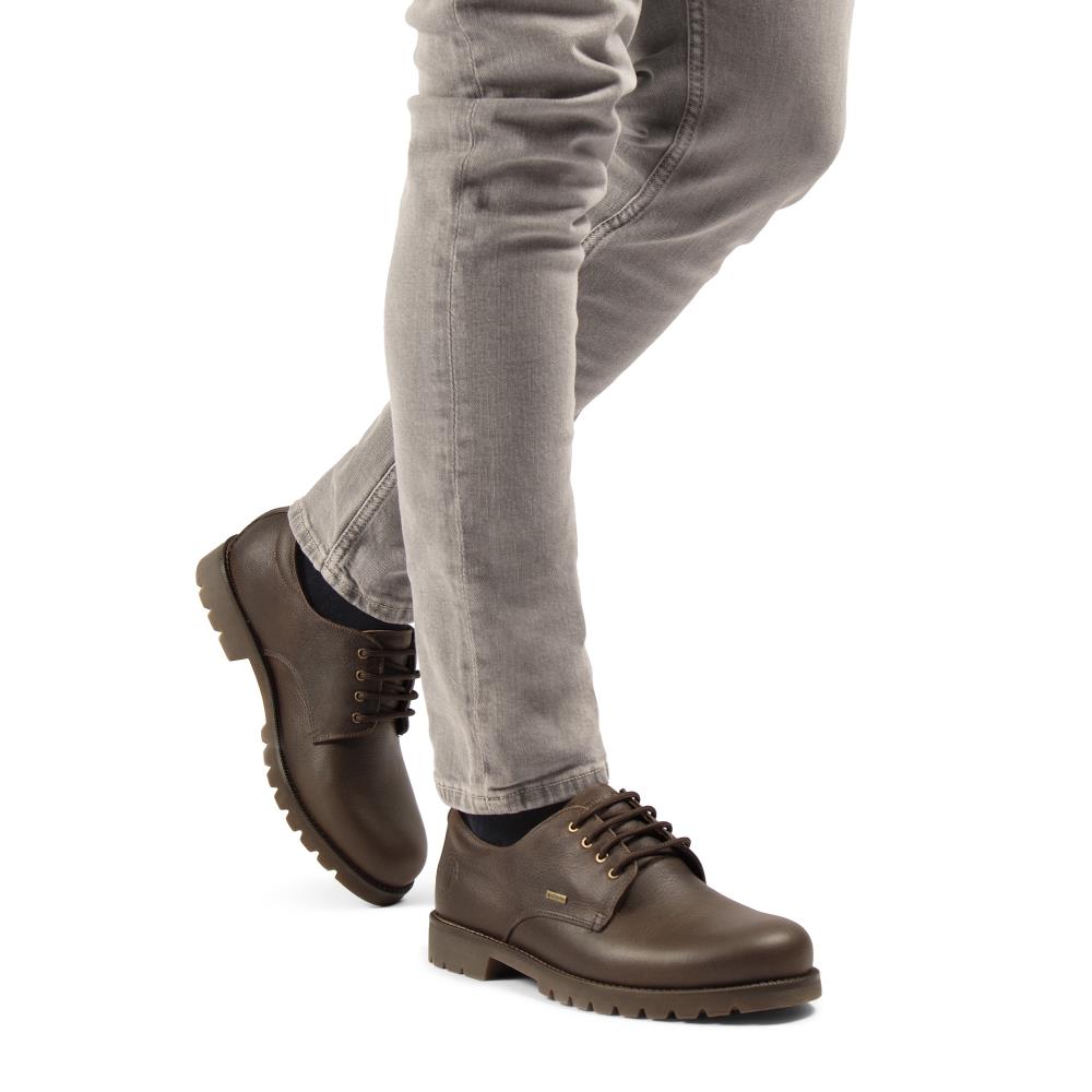 Zapatos de cordones de hombre en marrón en piel Waterproof con forro Gore-Tex - Panama Jack - Gris claro Gris claro-2