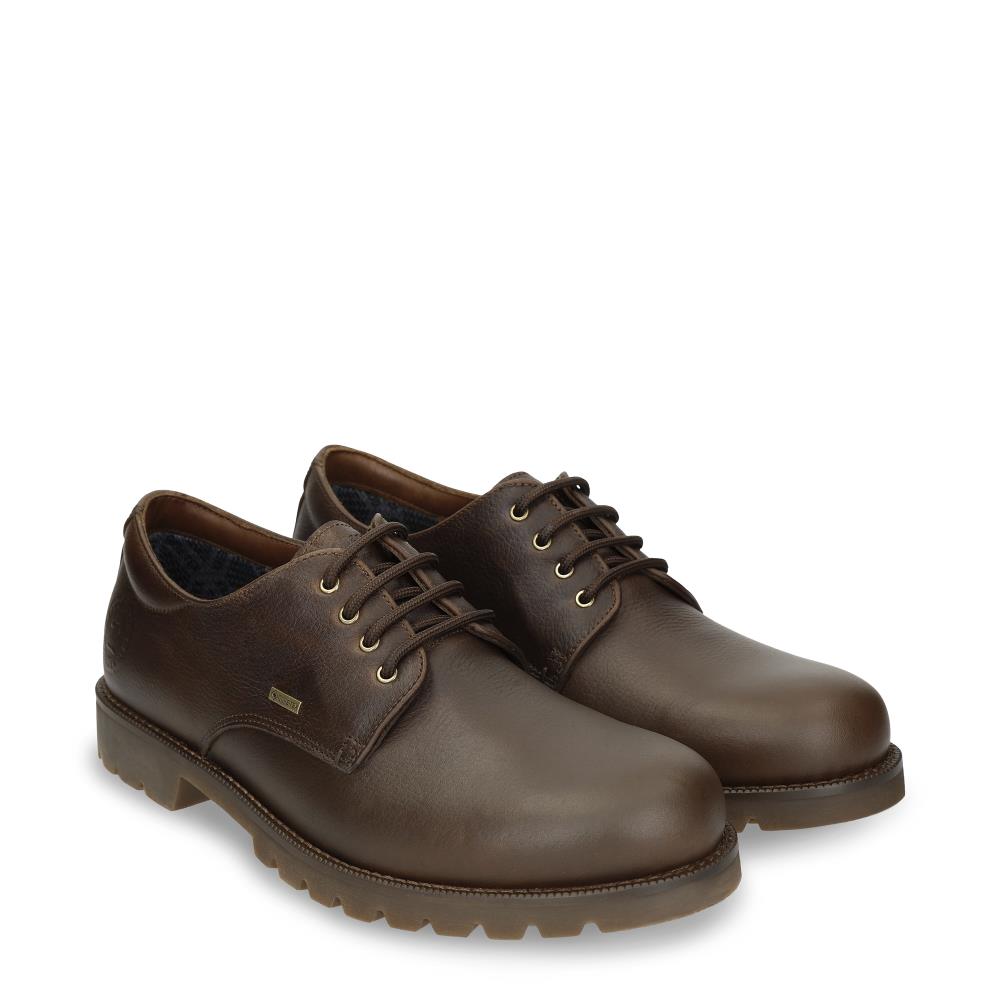 Zapatos de cordones de hombre en marrón en piel Waterproof con forro Gore-Tex - Panama Jack - Gris claro Gris claro-5