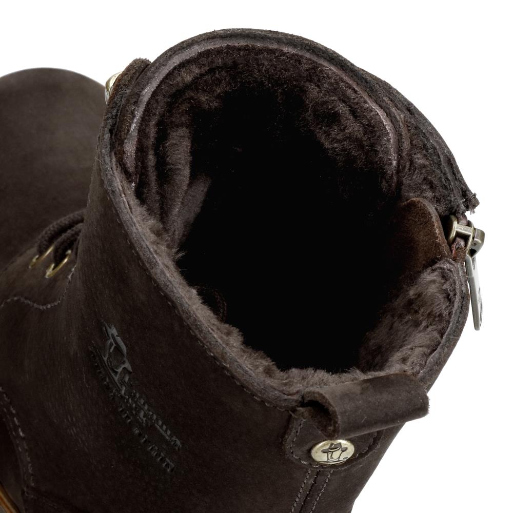 Botas militares en piel con forro de pelo natural - Panama Jack - Marrón oscuro Marrón oscuro-5