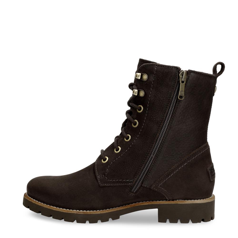 Botas militares en piel con forro de pelo natural - Panama Jack - Marrón oscuro Marrón oscuro-7