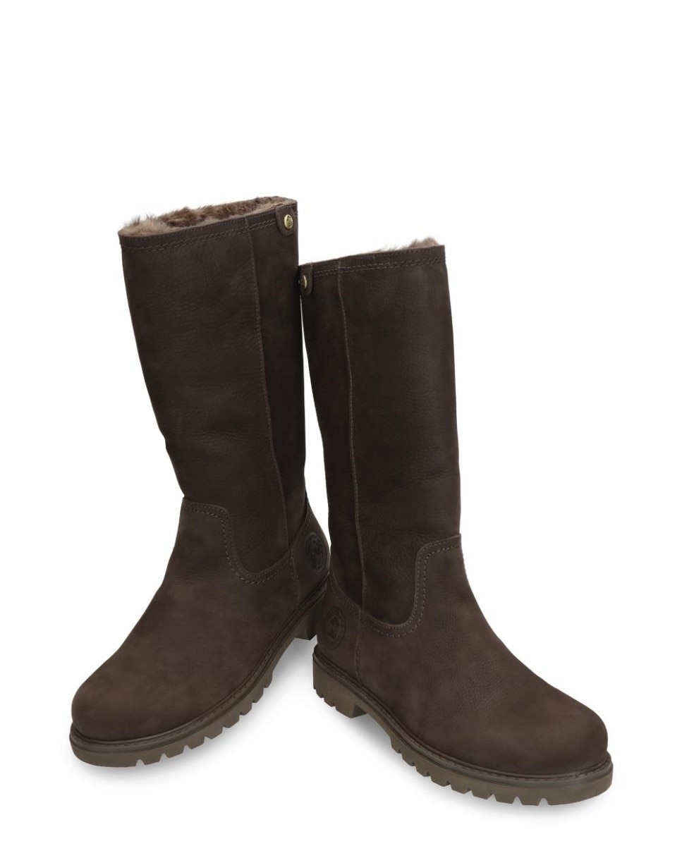Imagen 3 de Botas en piel con forro de pelo sintético - Panama Jack - Marrón oscuro Marrón oscuro