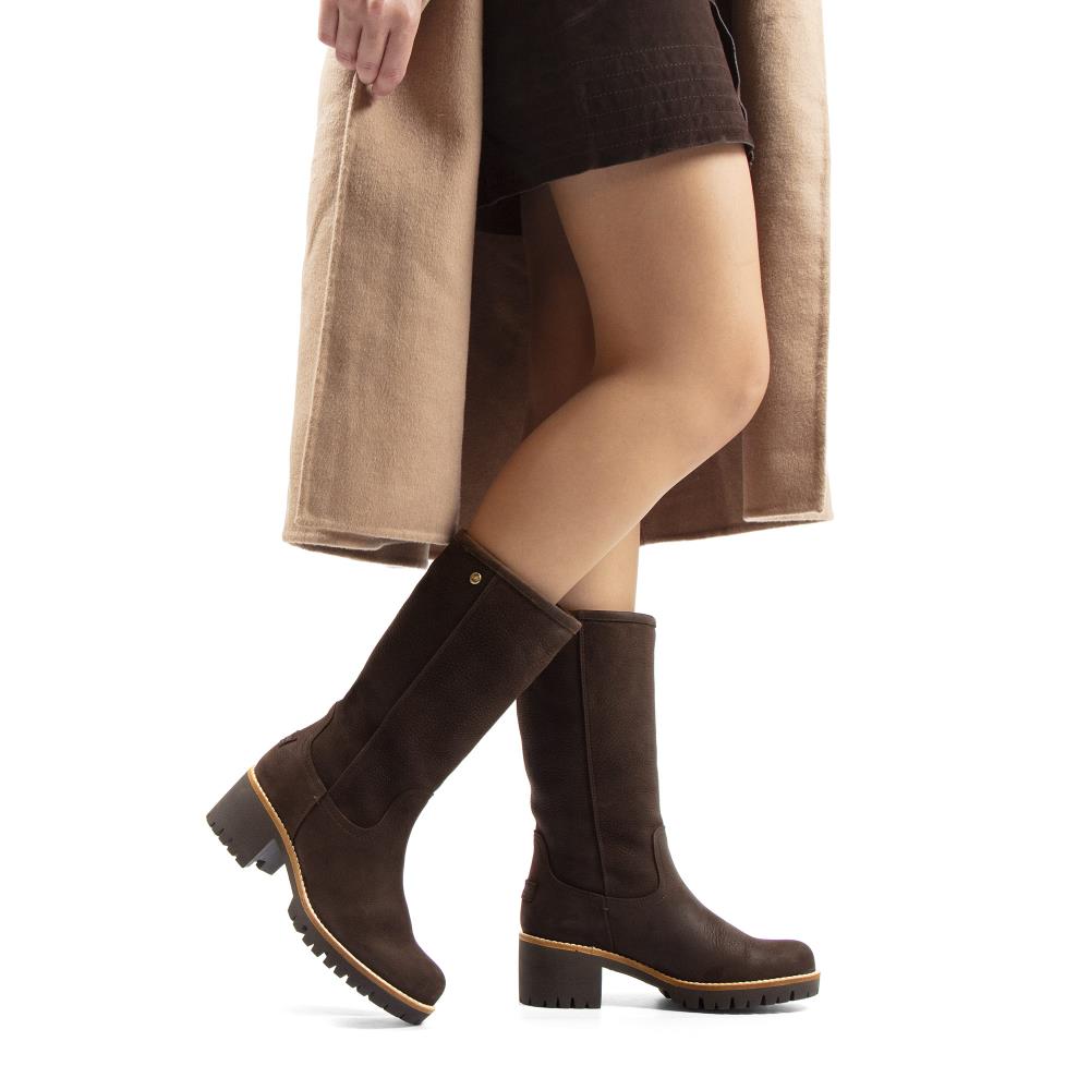 Botas en piel con forro de pelo sintético - Panama Jack - Marrón oscuro Marrón oscuro-2