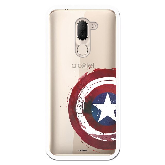 Funda Oficial Escudo Capitan America para Alcatel 3X