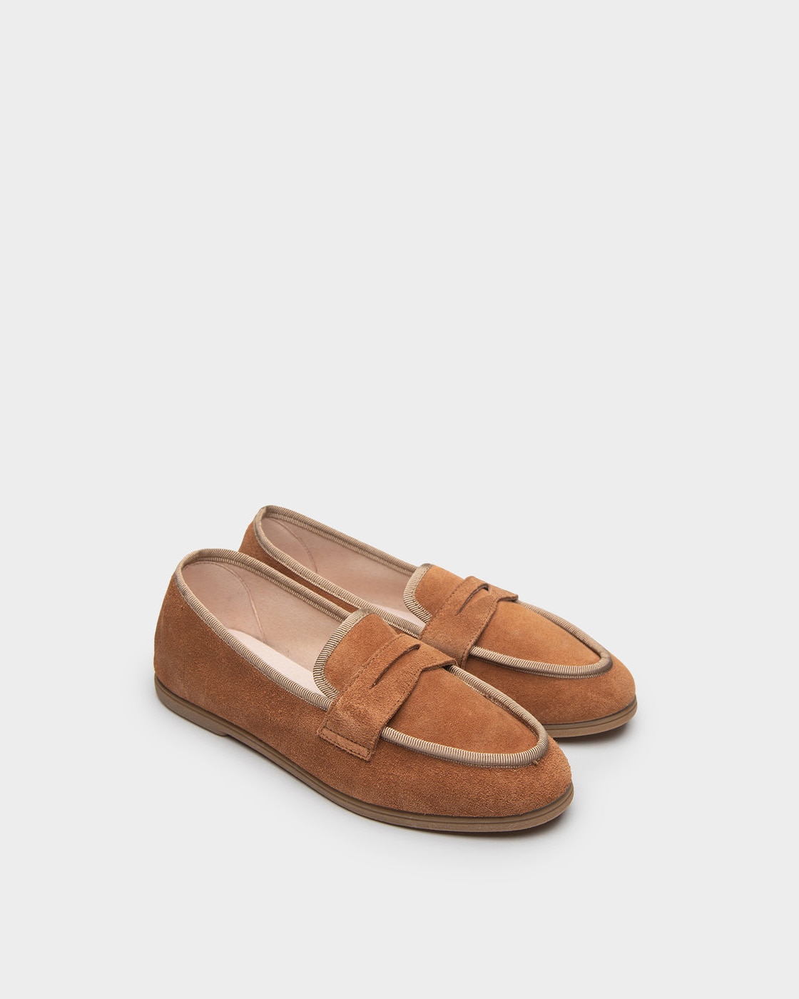 Mocasines en serraje para mujer - Macarena - Marrón Marrón-2