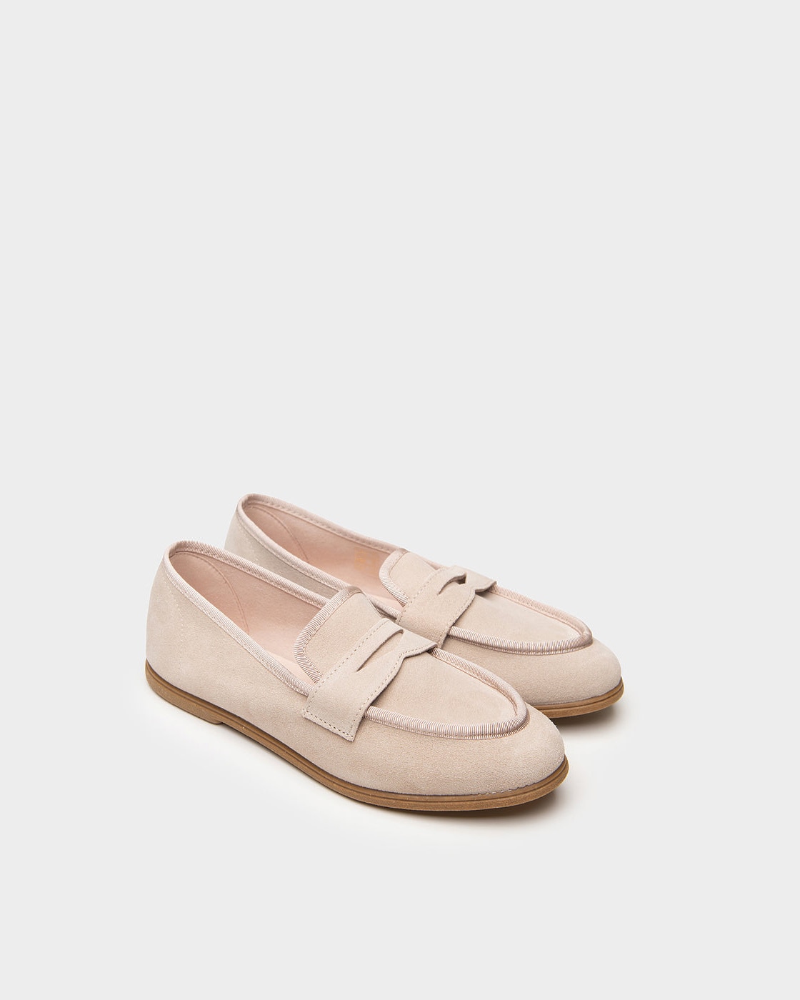 Mocasines en serraje para mujer - Macarena - Beige Beige-2