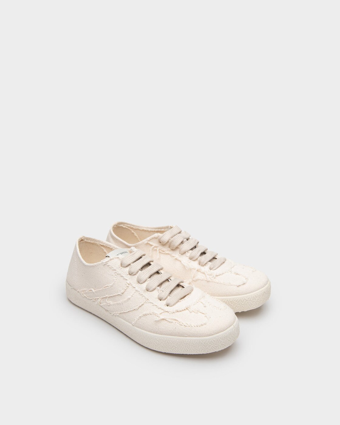 Zapatillas deportiva de algodón reciclado con suela de goma - Macarena - Blanco Blanco-2