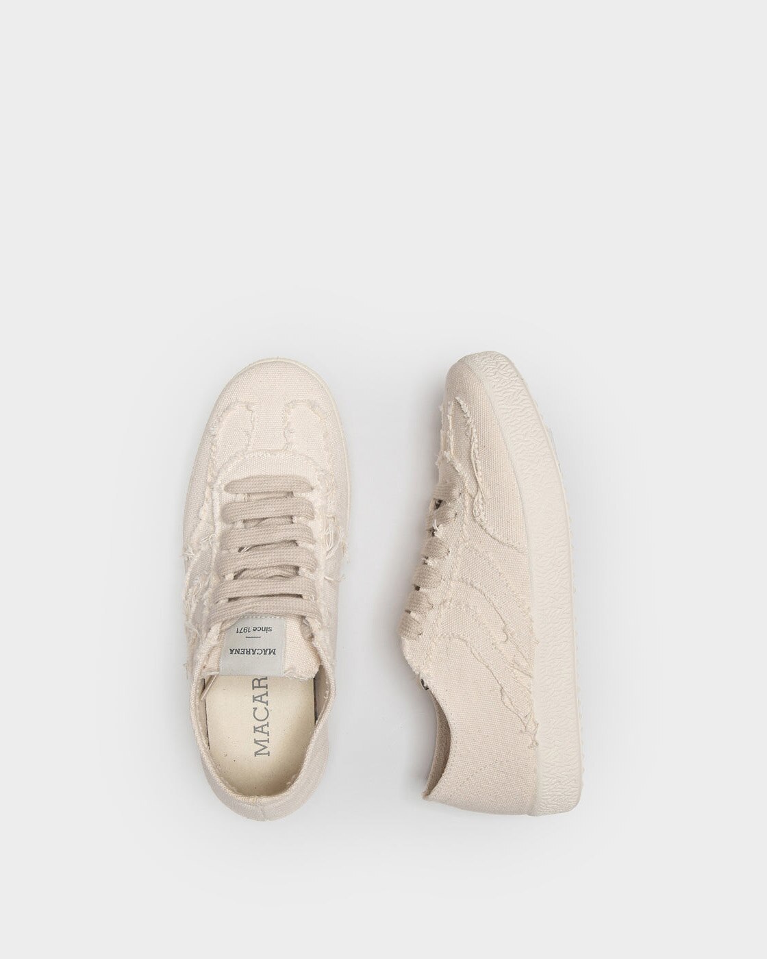 Zapatillas deportiva de algodón reciclado con suela de goma - Macarena - Blanco Blanco-4