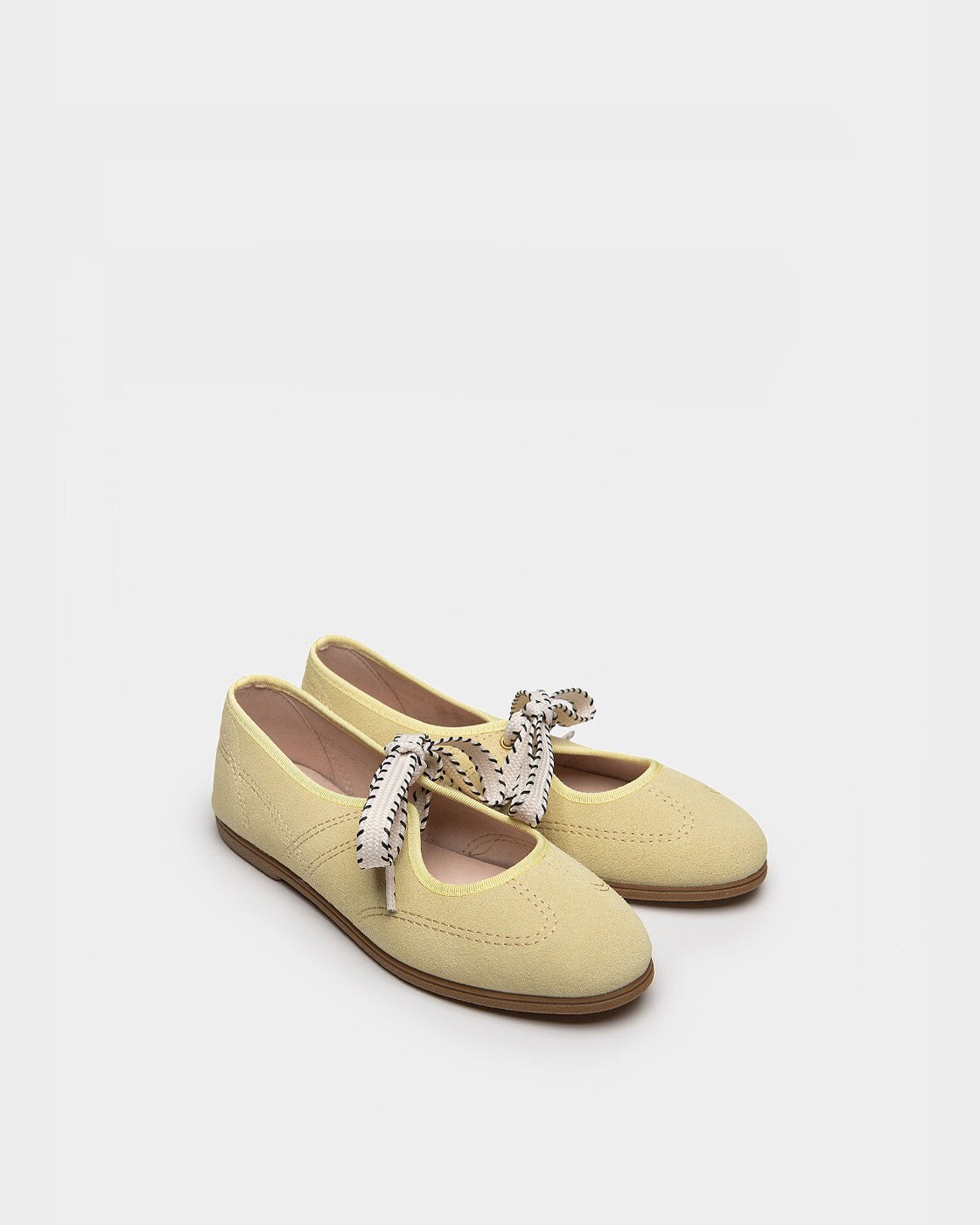 Merceditas en serraje con lazo - Macarena - Amarillo Amarillo-2