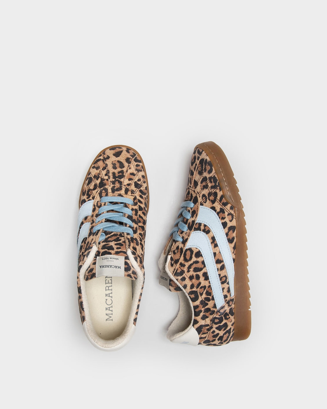 Zapatillas deportiva en piel de mujer - Macarena - Estampado Estampado-4