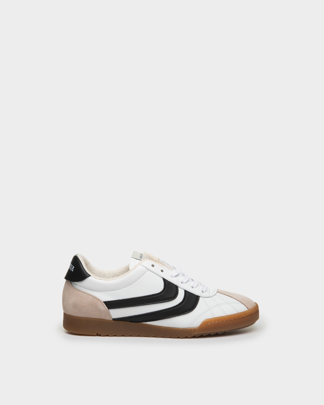 Zapatillas deportiva en piel de mujer - Macarena - Blanco Blanco-3