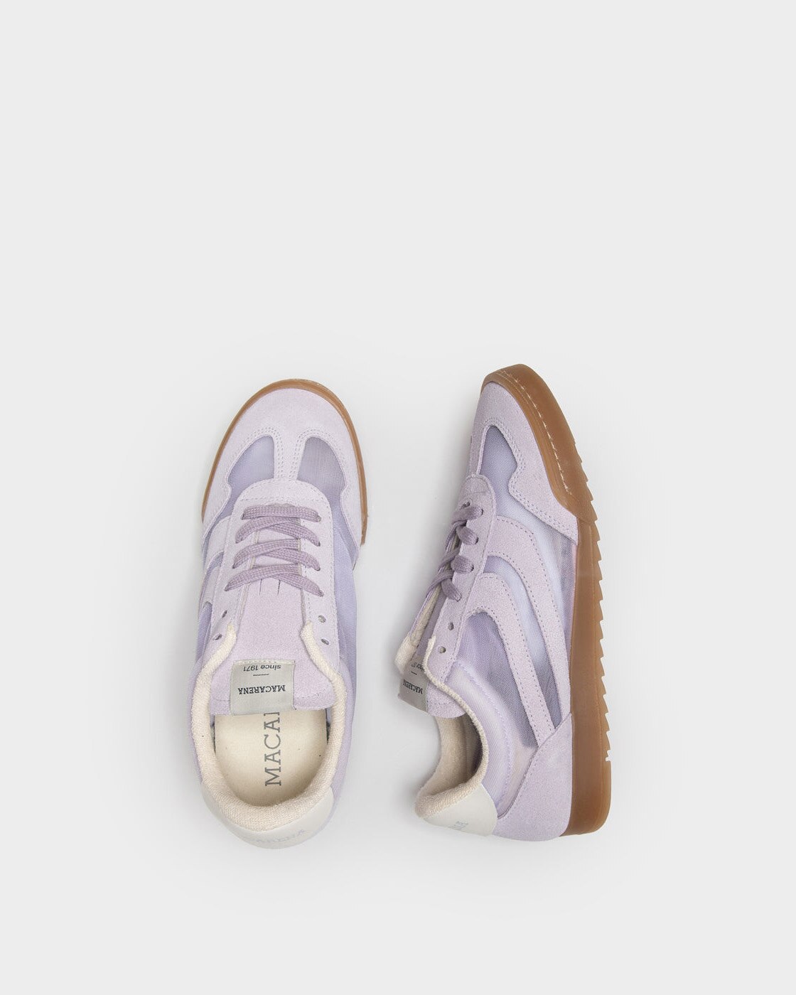 Zapatillas deportiva en serraje y mesh - Macarena - Purpura Purpura-4