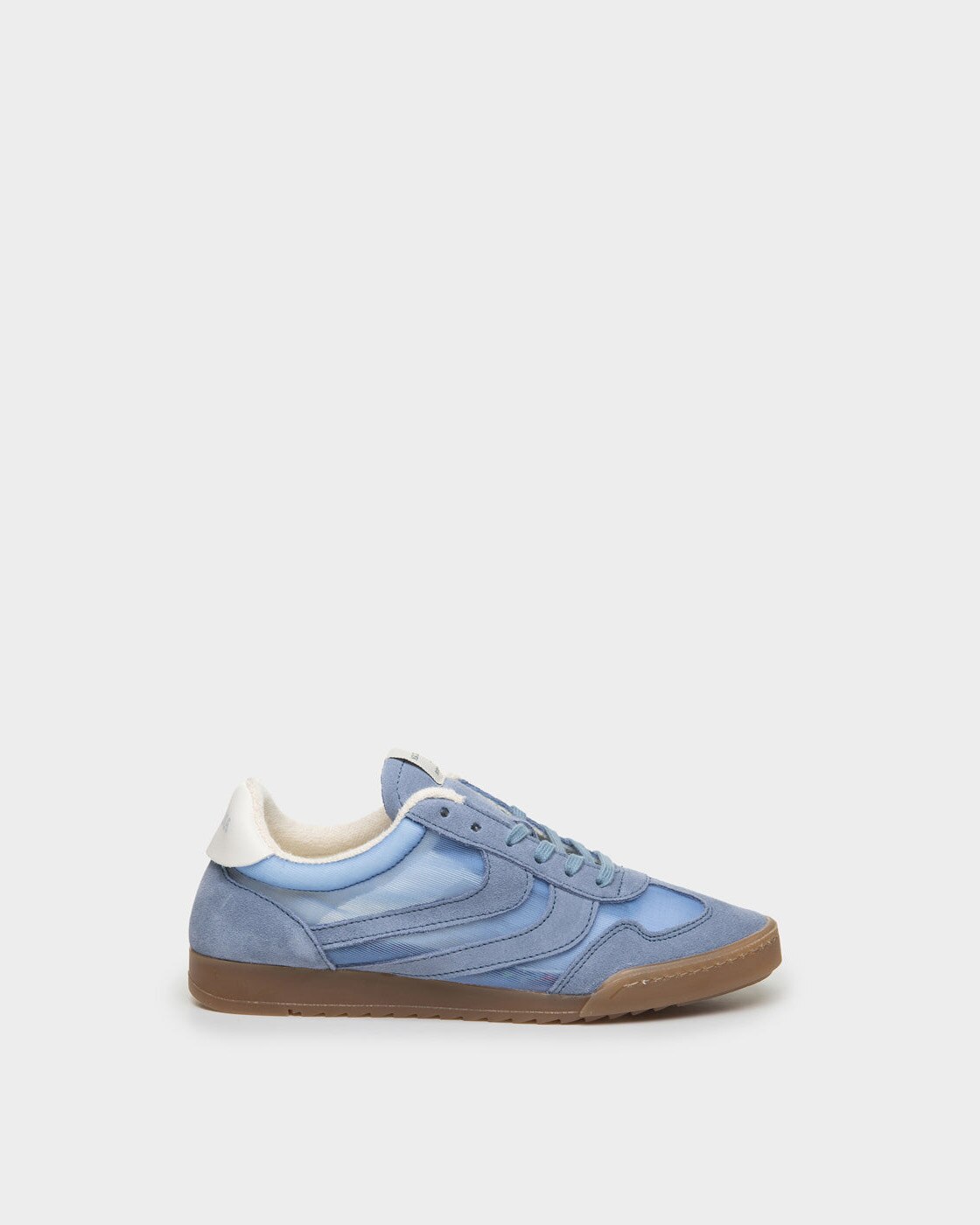 Zapatillas deportiva en serraje y mesh - Macarena - Azul Azul-3
