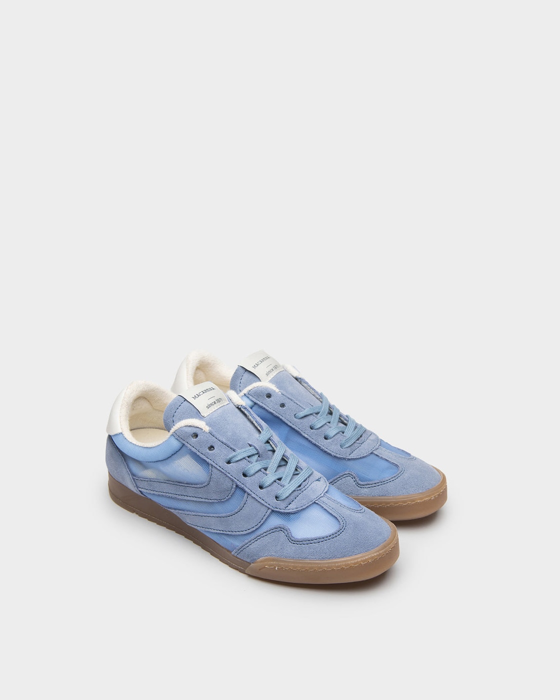 Zapatillas deportiva en serraje y mesh - Macarena - Azul Azul-2