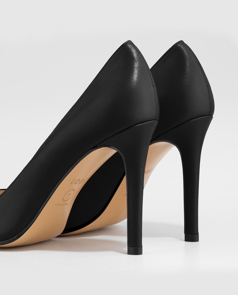 Zapatos de salón de mujer con tacón en piel - Lodi - Negro Negro-2