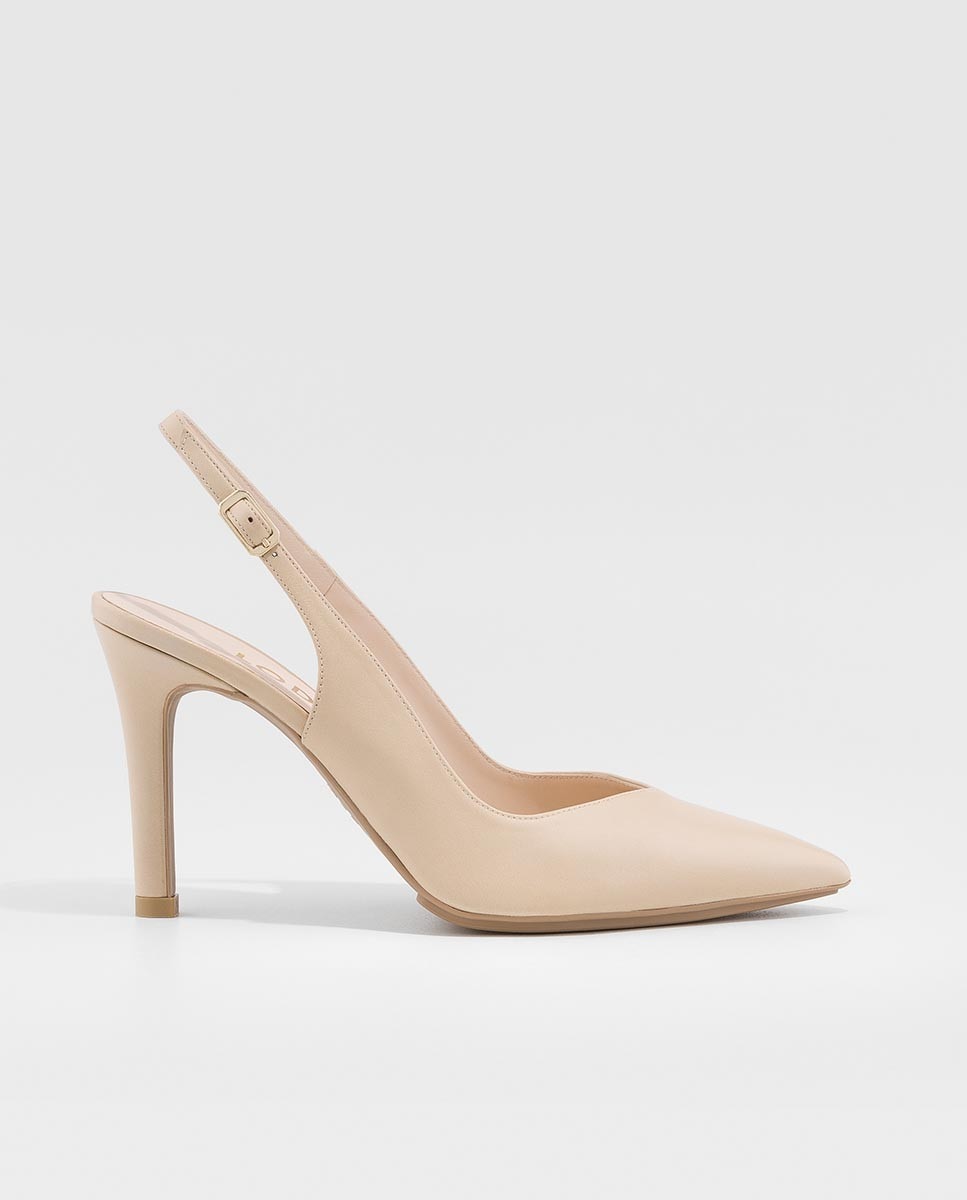 Lodi - Zapatos de salón destalonados de mujer en piel.