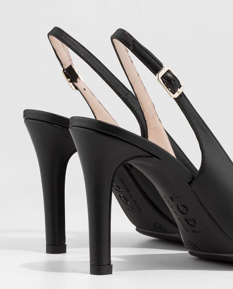 Zapatos de salón destalonados de mujer en piel - Lodi - Negro Negro-2